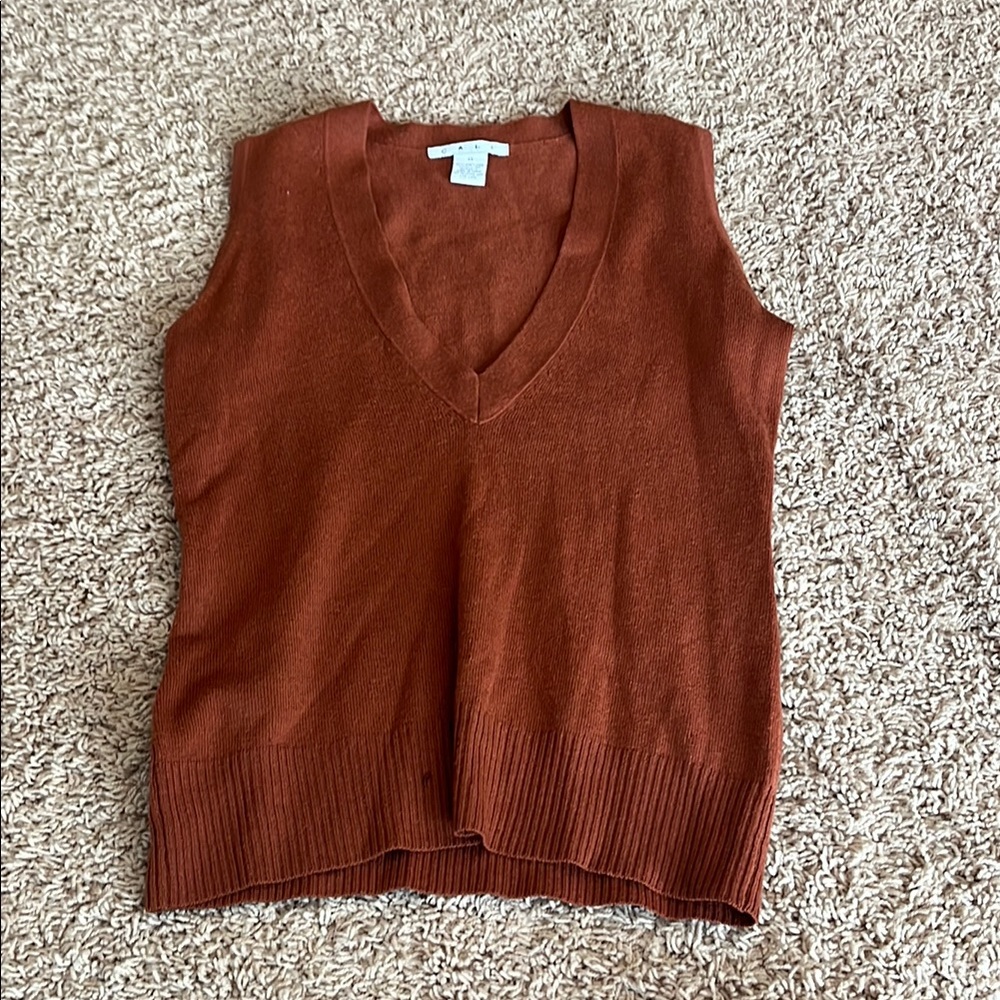 Women's Rust Sweater Vest